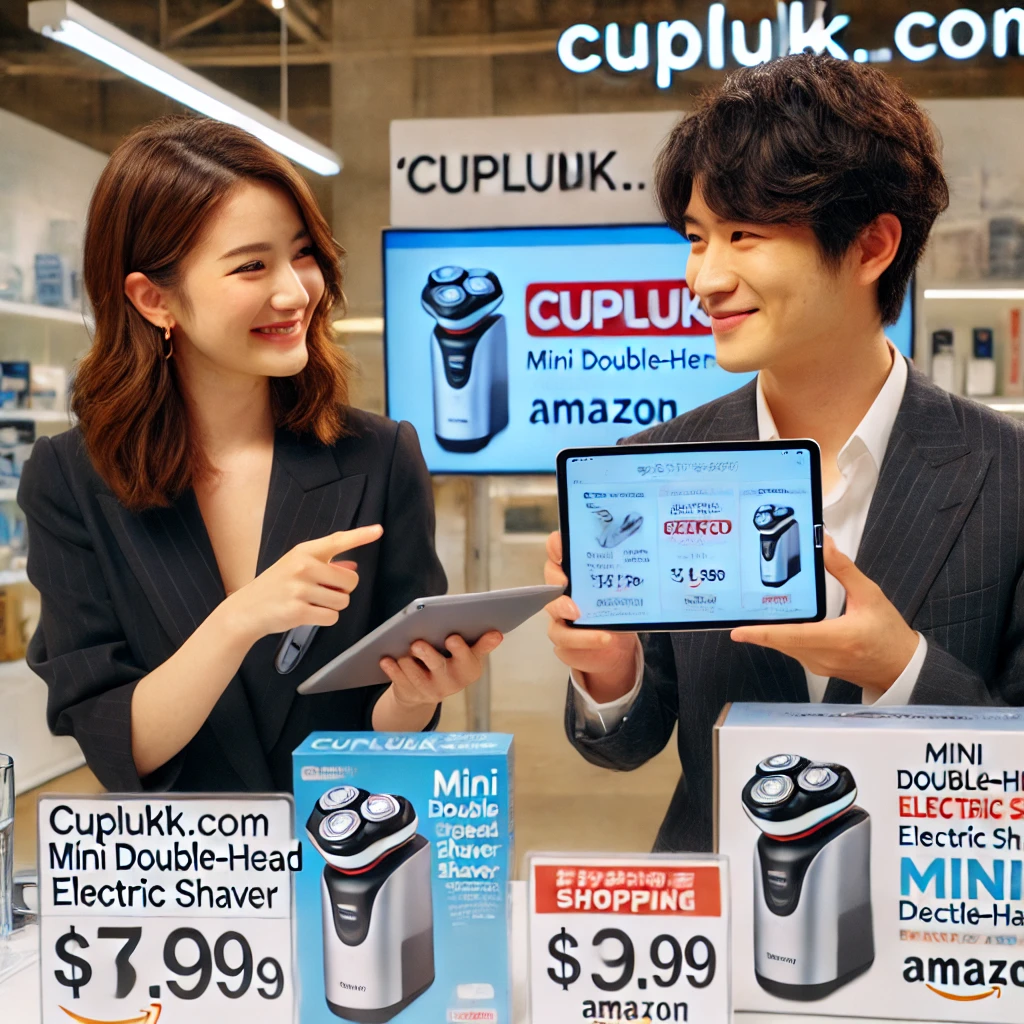 cuplukk.comとAmazonとの違いとは？新型ミニダブルヘッド式電気シェーバー購入時の注意点